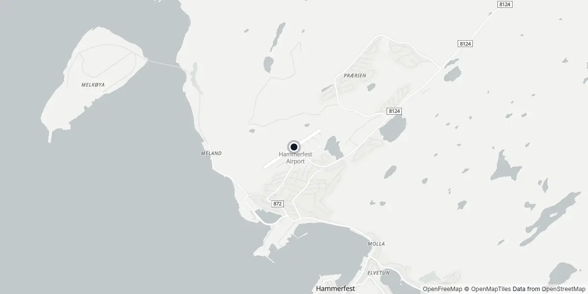 Mapa do Aeroporto de Hammerfest