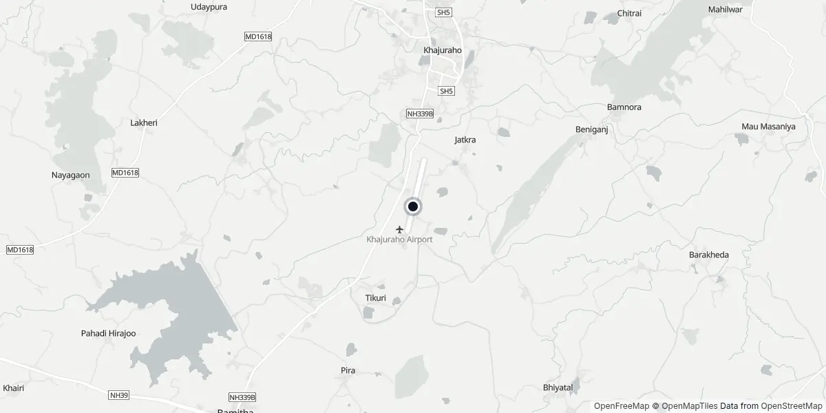 Mappa dell'Aeroporto di Khajuraho
