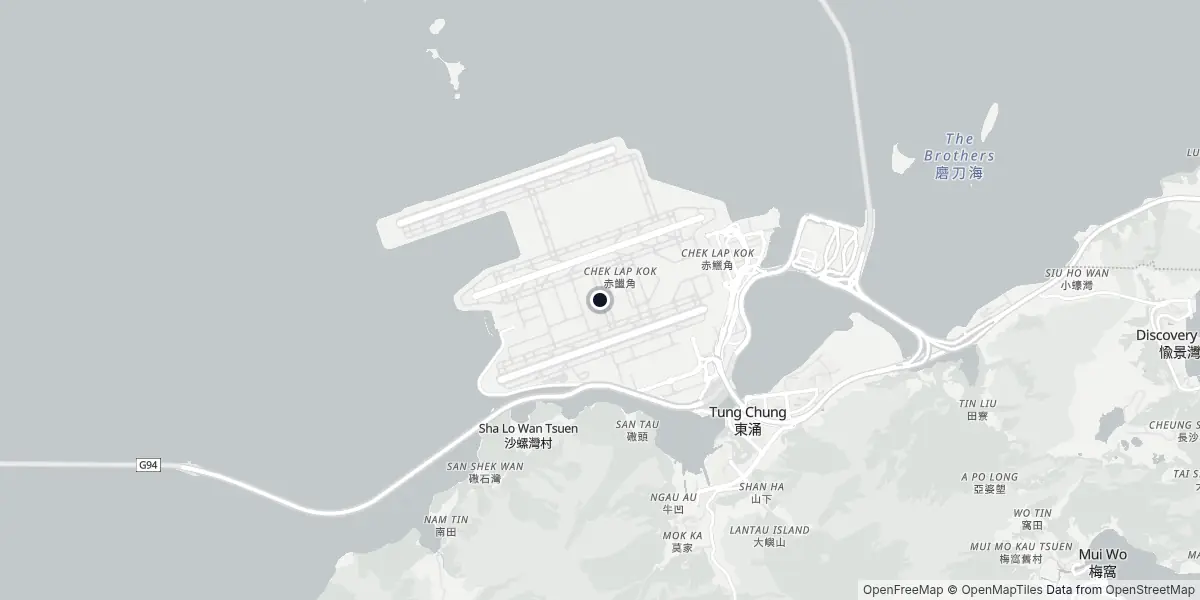 Mappa dell'Aeroporto di Hong Kong - Chek Lap Kok