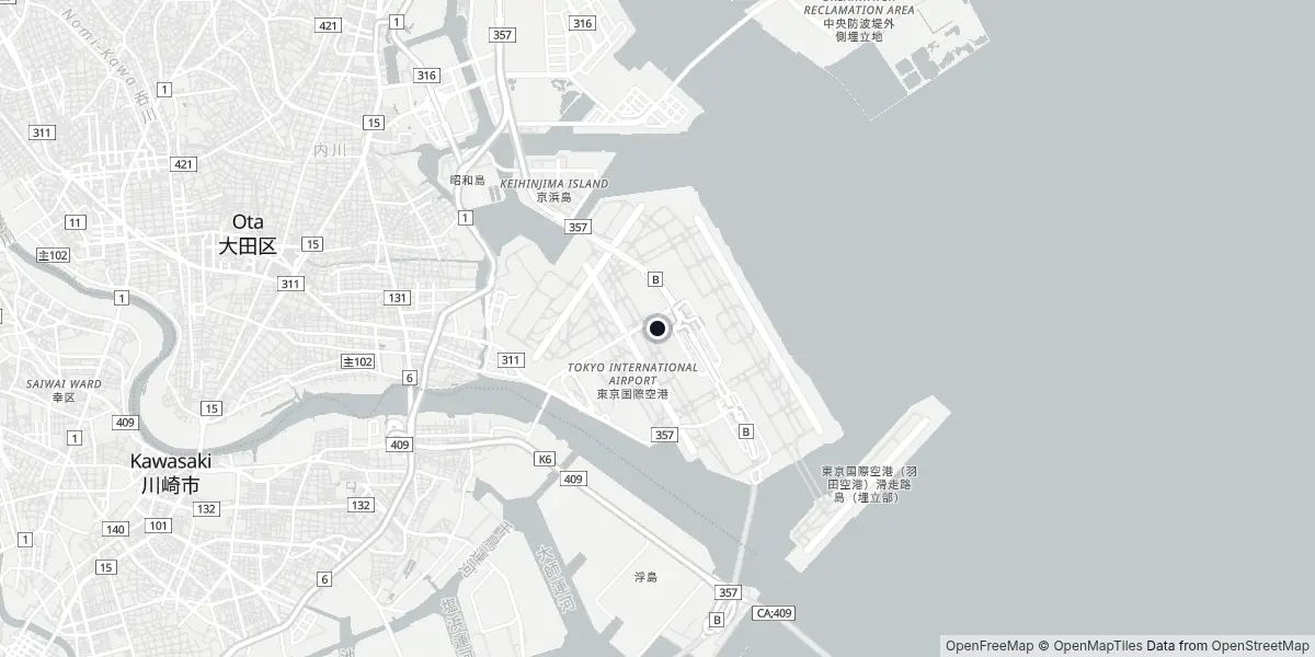 Mappa dell'Aeroporto di Tokyo - Haneda