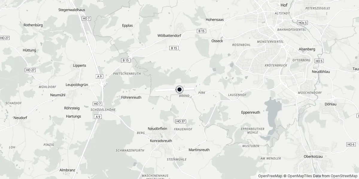 Mapa do Aeroporto de Hof - Plauen