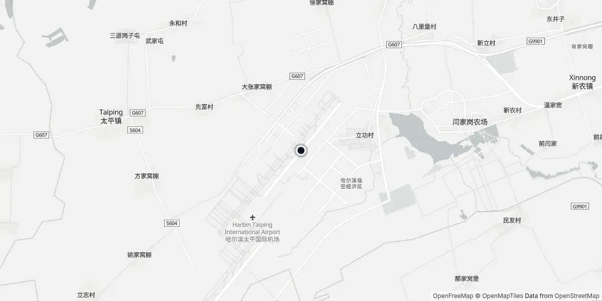 Mappa dell'Aeroporto di Harbin - Taiping