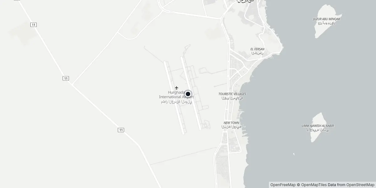 Mapa do Aeroporto de Hurghada