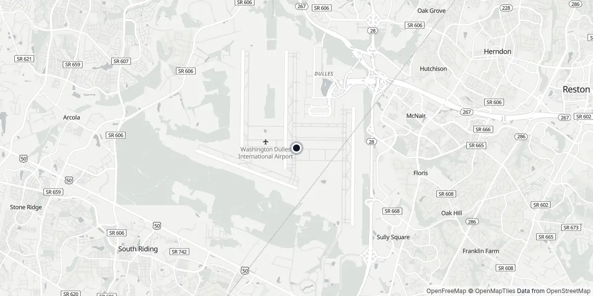 Mapa do Aeroporto de Washington - Dulles