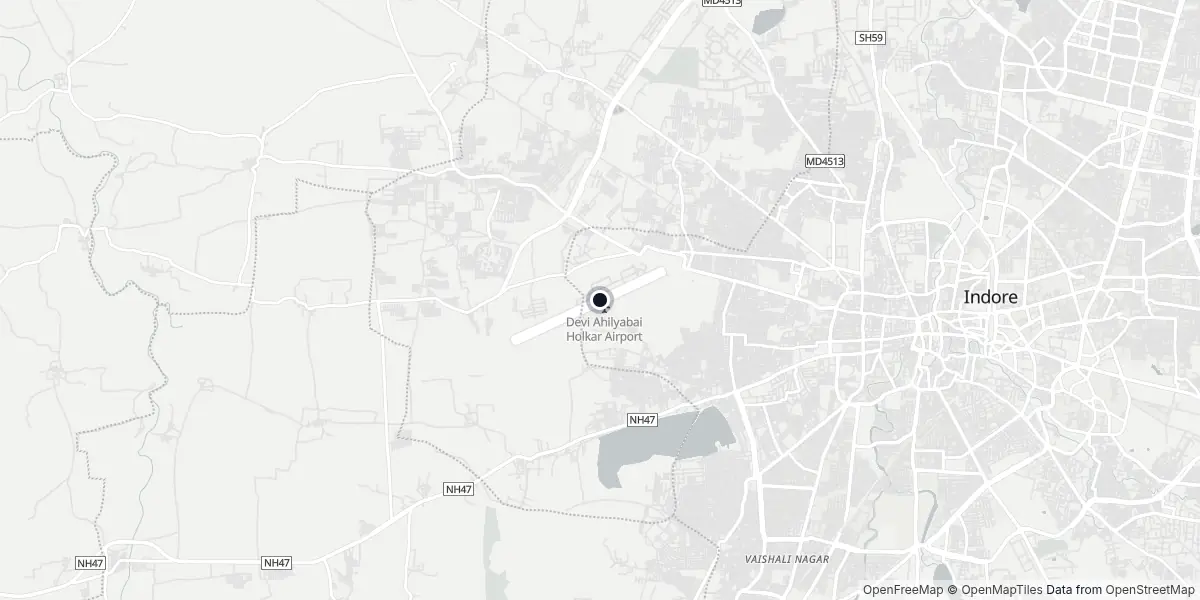 Mappa dell'Aeroporto di Indore - Devi Ahilyabai Holkar
