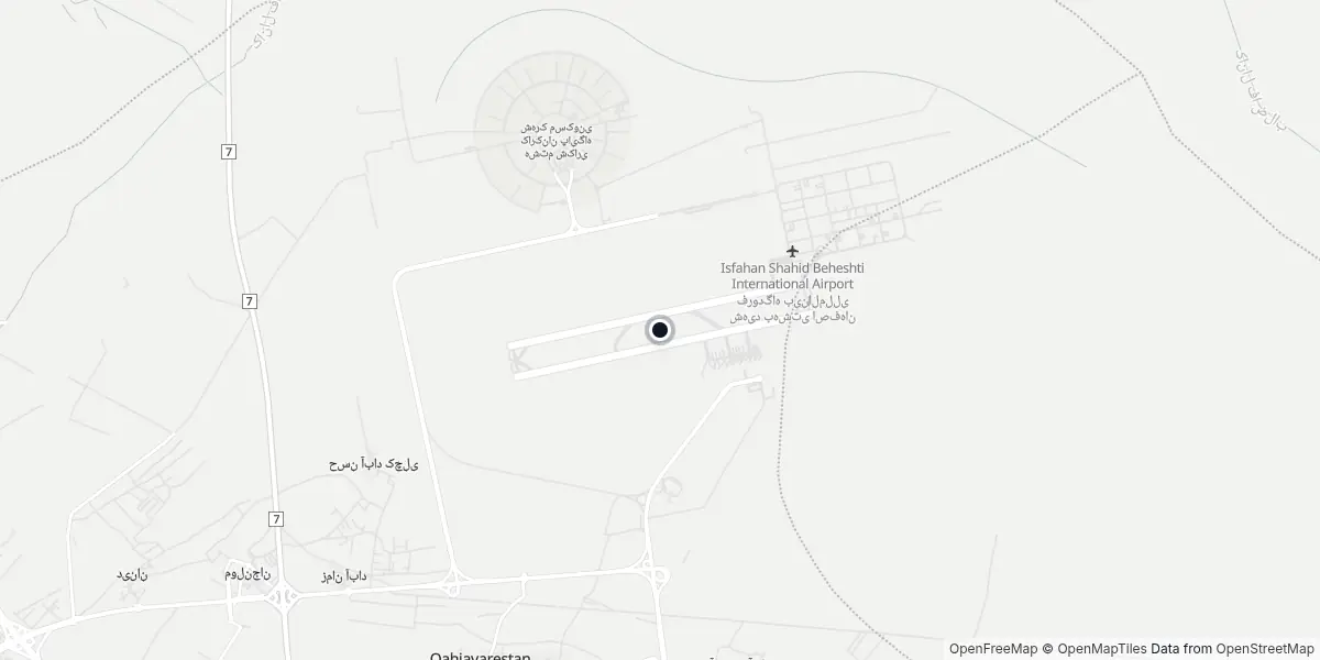 Mappa dell'Aeroporto di Isfahan - Shahid Beheshti