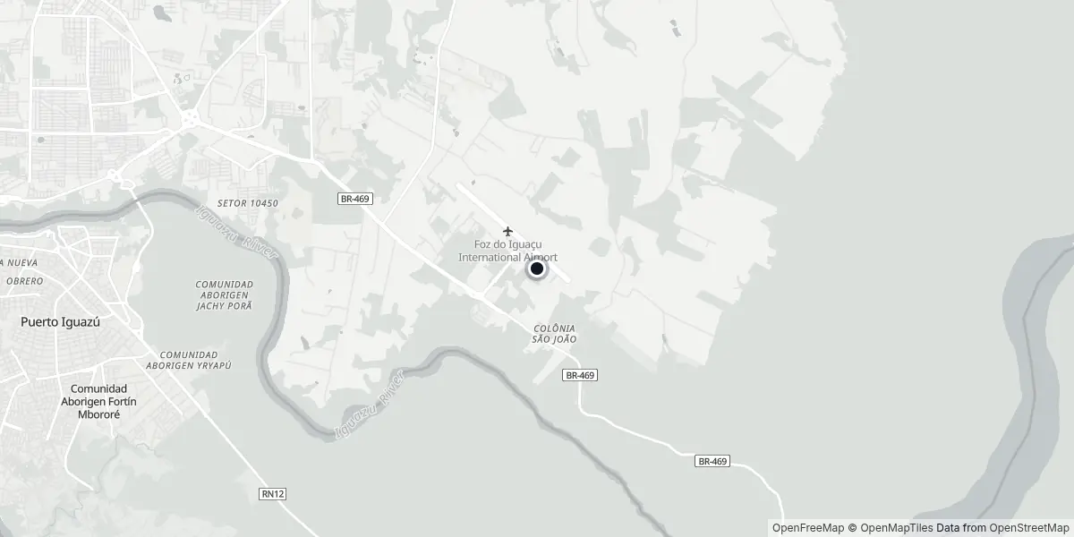 Mapa do Aeroporto de Foz do Iguaçu - Cataratas