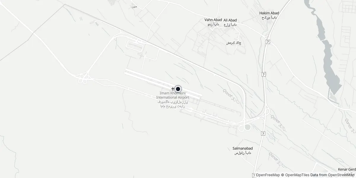 Mapa do Aeroporto de Teerã - Imam Khomeini