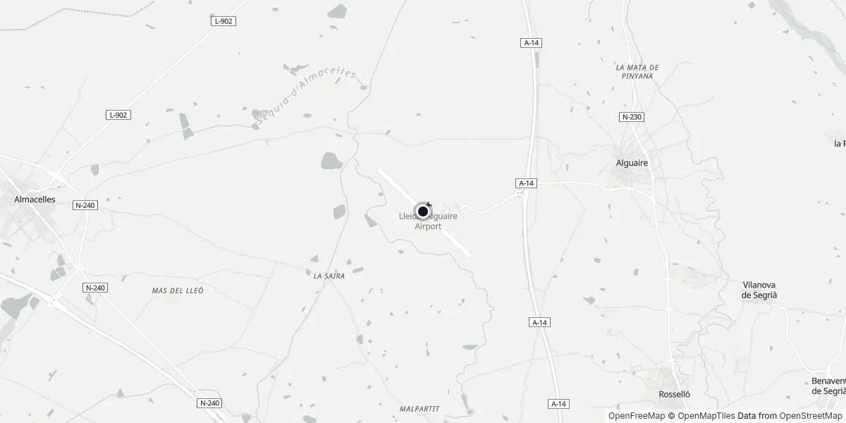 Mappa dell'Aeroporto di Lleida - Alguaire