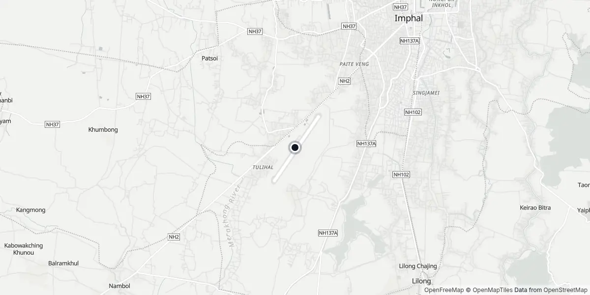 Mappa dell'Aeroporto di Imphal