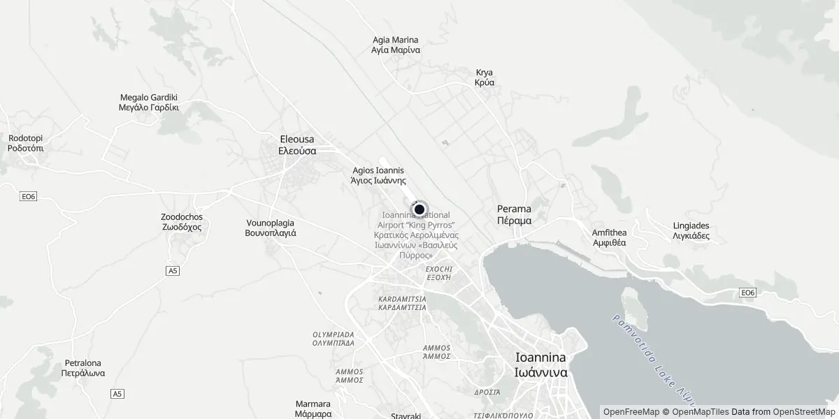 Mappa dell'Aeroporto di Giannina