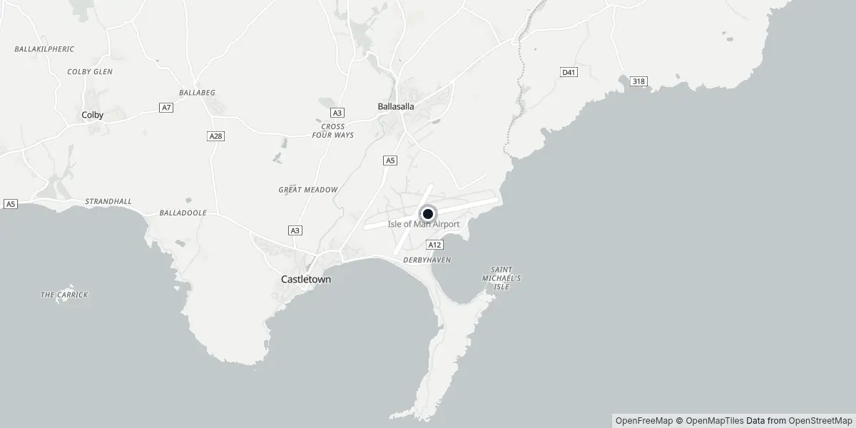Mappa dell'Aeroporto di Isle of Man