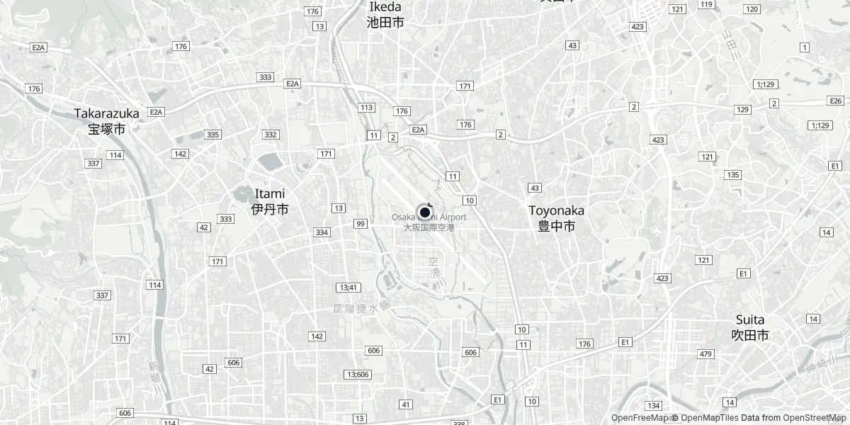 Mappa dell'Aeroporto di Osaka