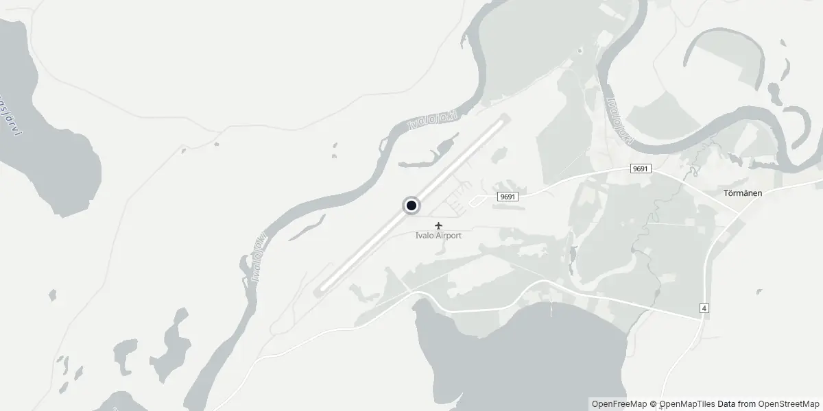 Mappa dell'Aeroporto di Ivalo