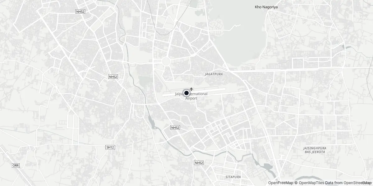 Mappa dell'Aeroporto di Jaipur