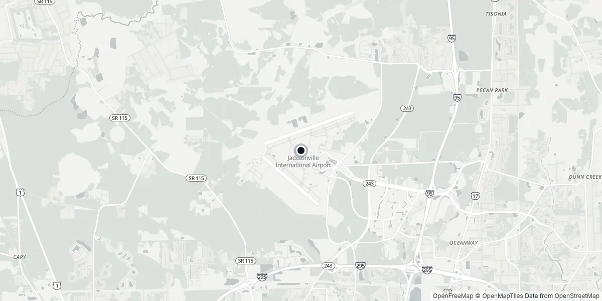 Mappa dell'Aeroporto di Jacksonville