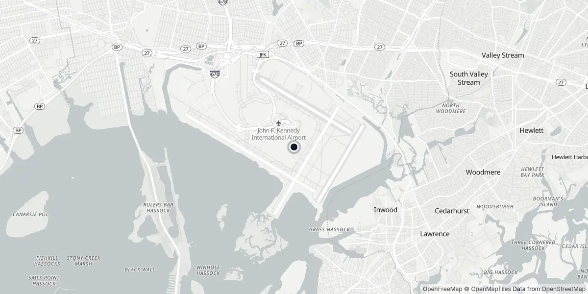 Mapa do Aeroporto de Nova Iorque - John F. Kennedy