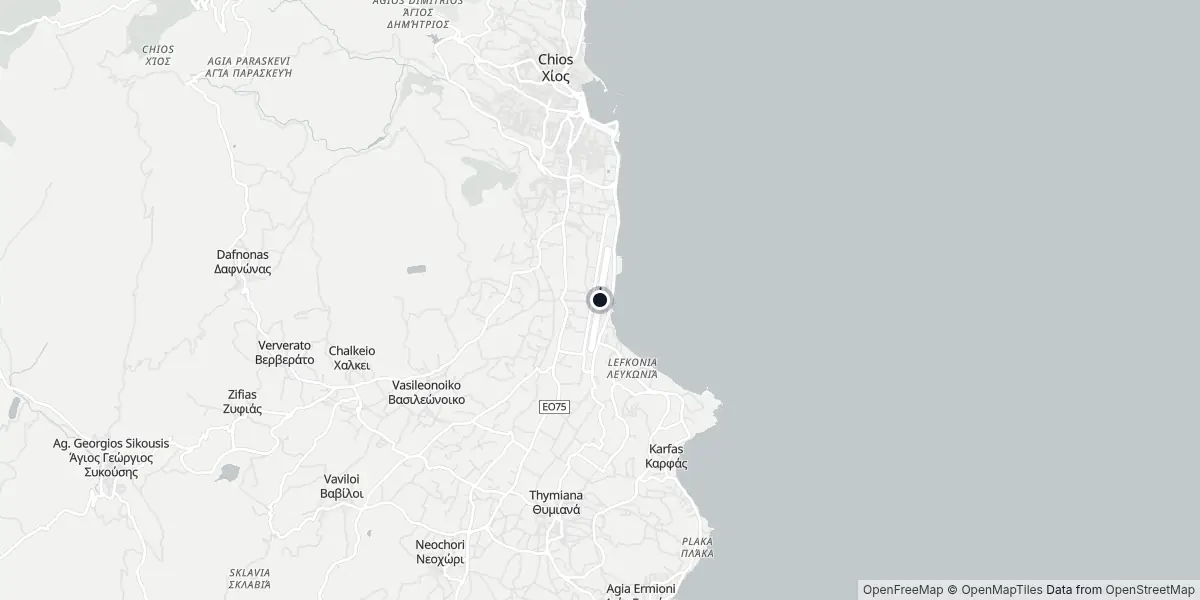 Mapa do Aeroporto de Chios