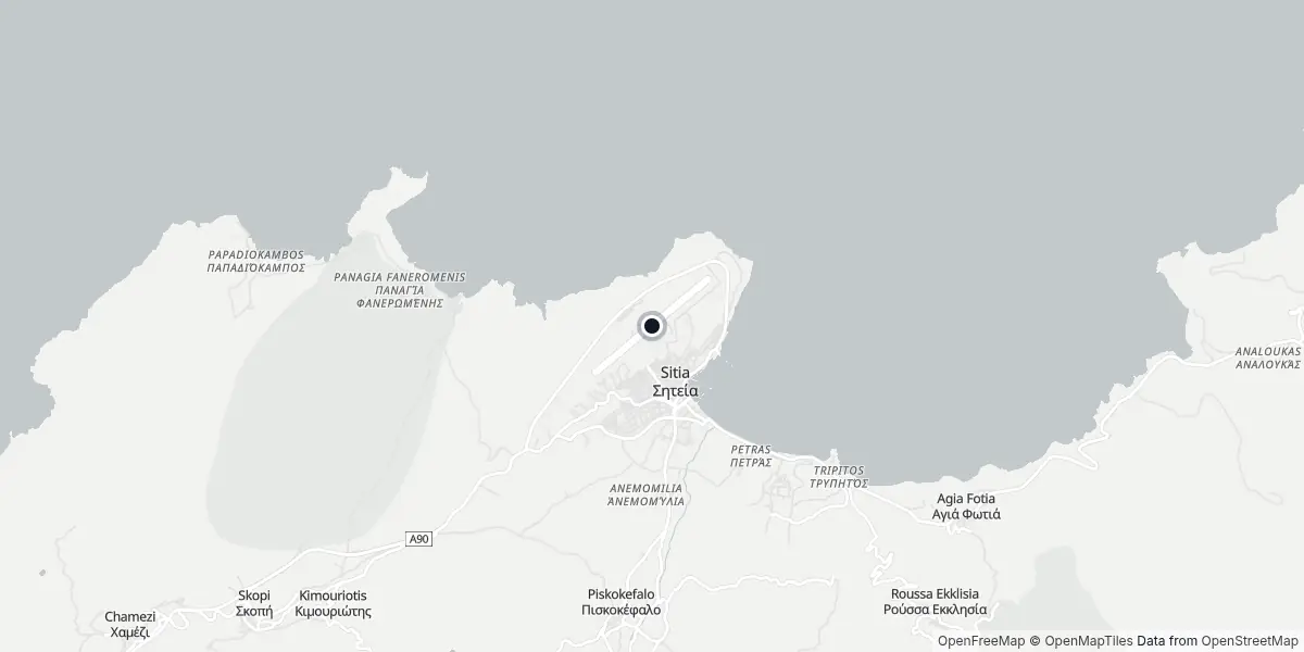 Mapa do Aeroporto de Sitia