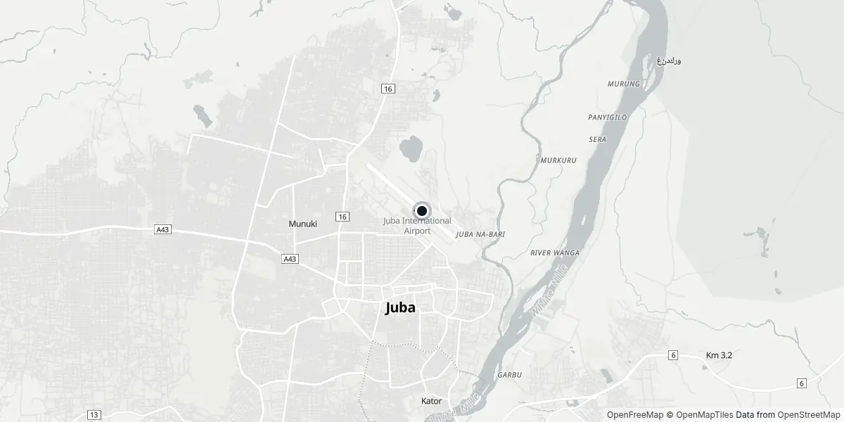 Mapa do Aeroporto de Juba