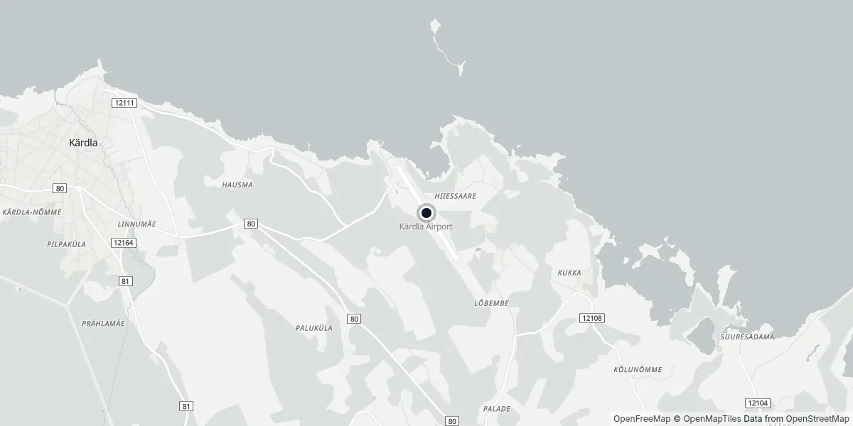 Mapa do Aeroporto de Kärdla