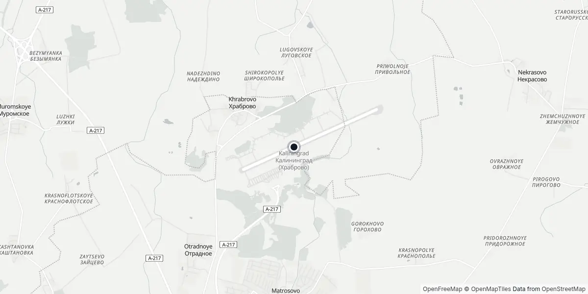 Mappa dell'Aeroporto di Kaliningrad - Khrabrovo