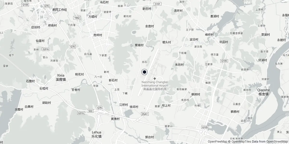 Mappa dell'Aeroporto di Nanchang - Changbei
