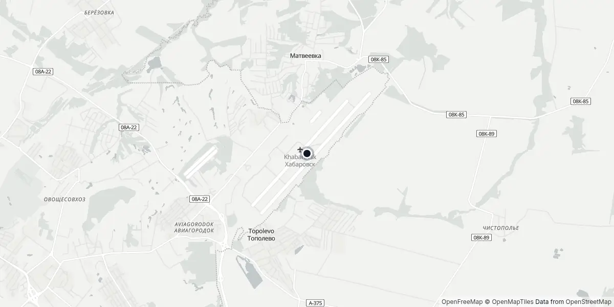 Mappa dell'Aeroporto di Khabarovsk - Novy