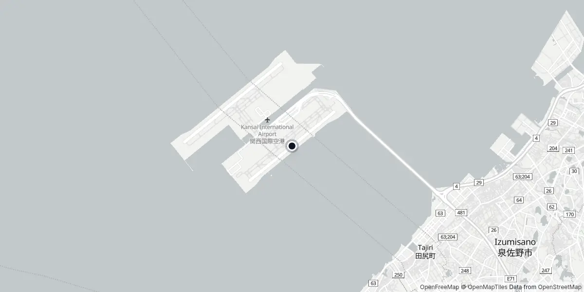 Mappa dell'Aeroporto del Kansai