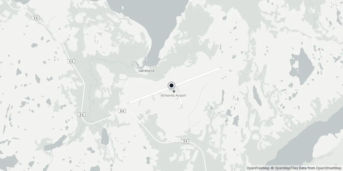 Mappa dell'Aeroporto di Kirkenes - Høybuktmoen