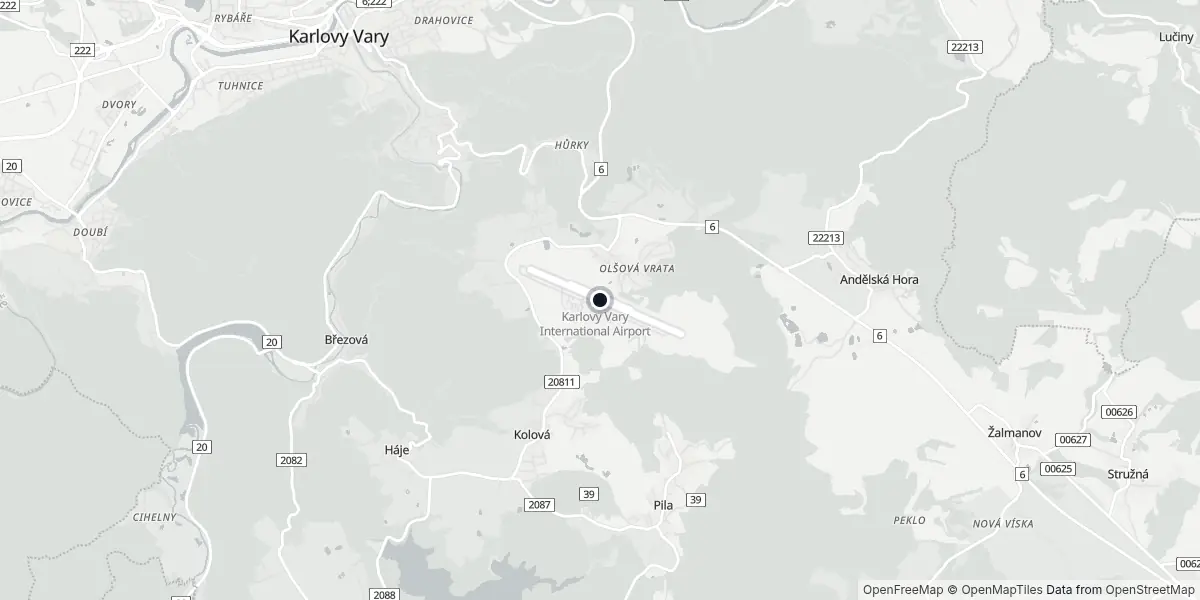 Mappa dell'Aeroporto di Karlovy Vary