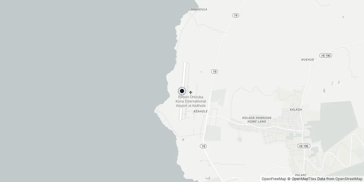 Mappa dell'Aeroporto di Kona - Keahole