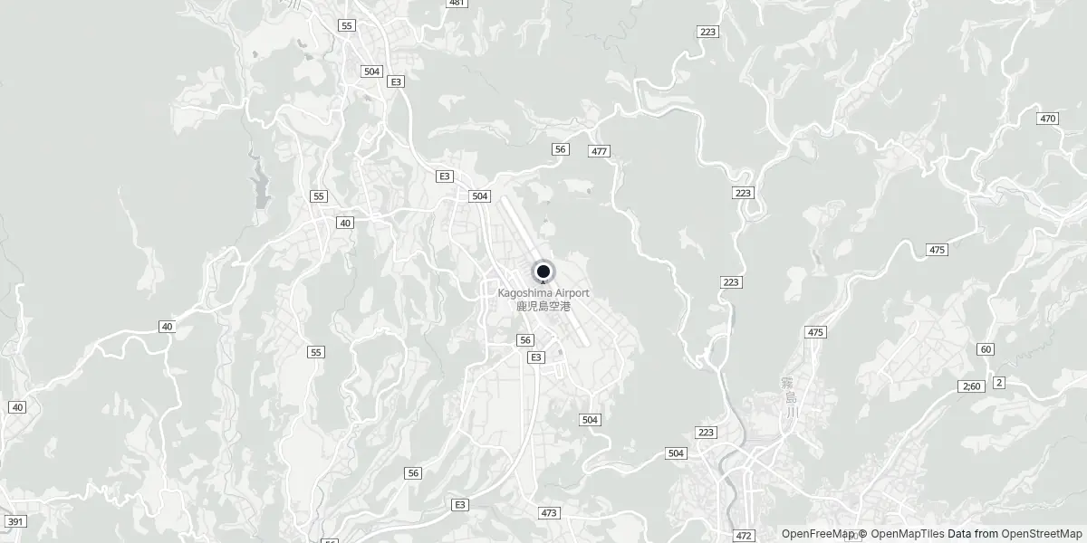 Mappa dell'Aeroporto di Kagoshima