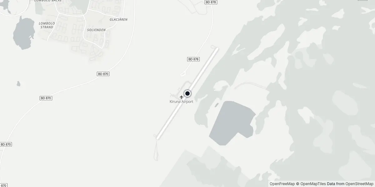 Mappa dell'Aeroporto di Kiruna