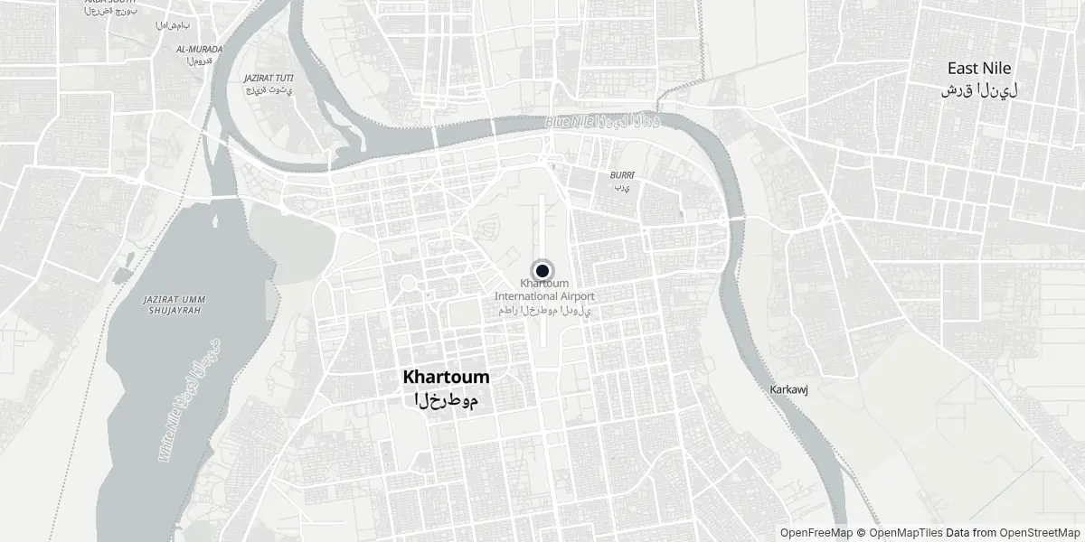 Mapa do Aeroporto de Cartum