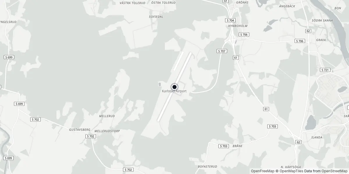 Mapa do Aeroporto de Karlstad