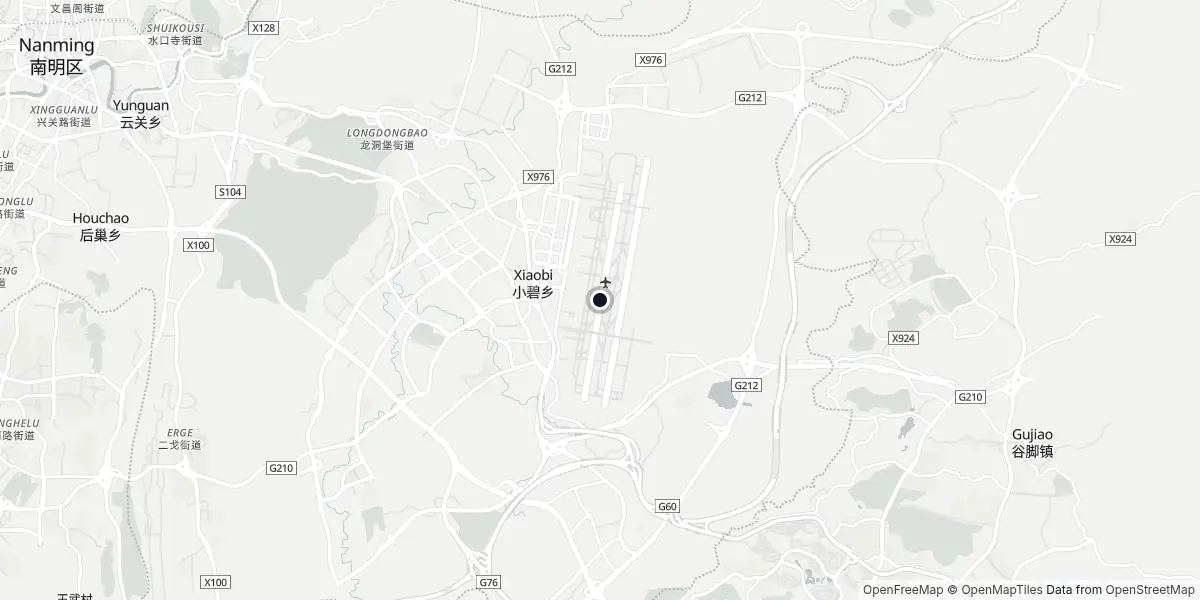 Mapa do Aeroporto de Guiyang - Longdongbao