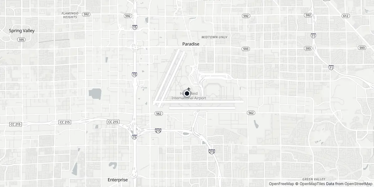 Mappa dell'Aeroporto di Las Vegas - Harry Reid
