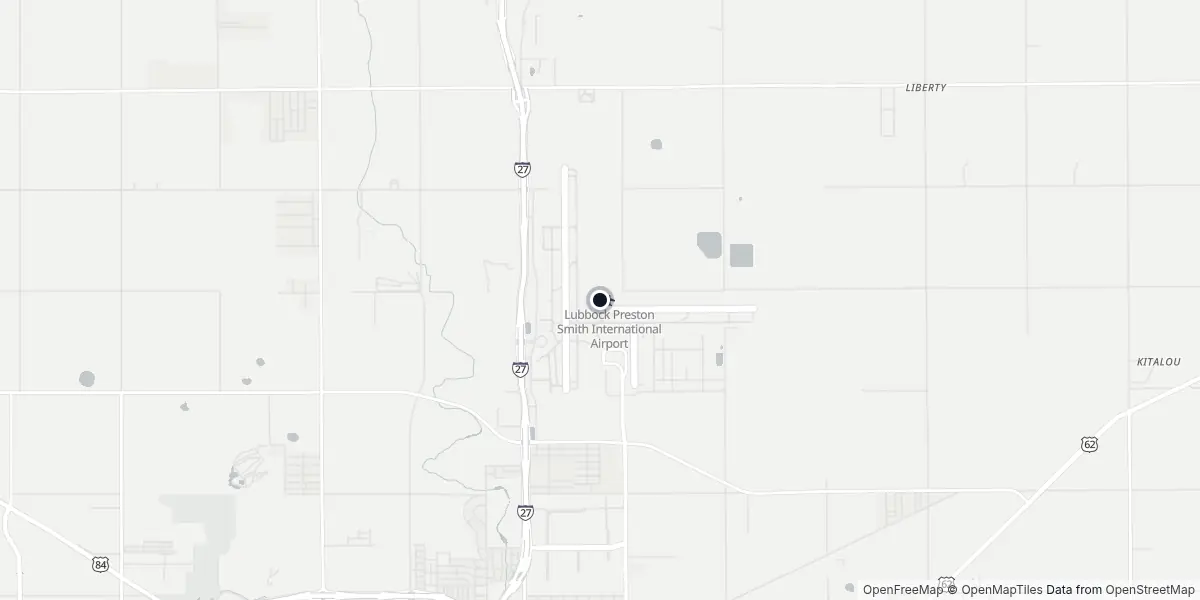 Mappa dell'Aeroporto di Lubbock - Preston Smith