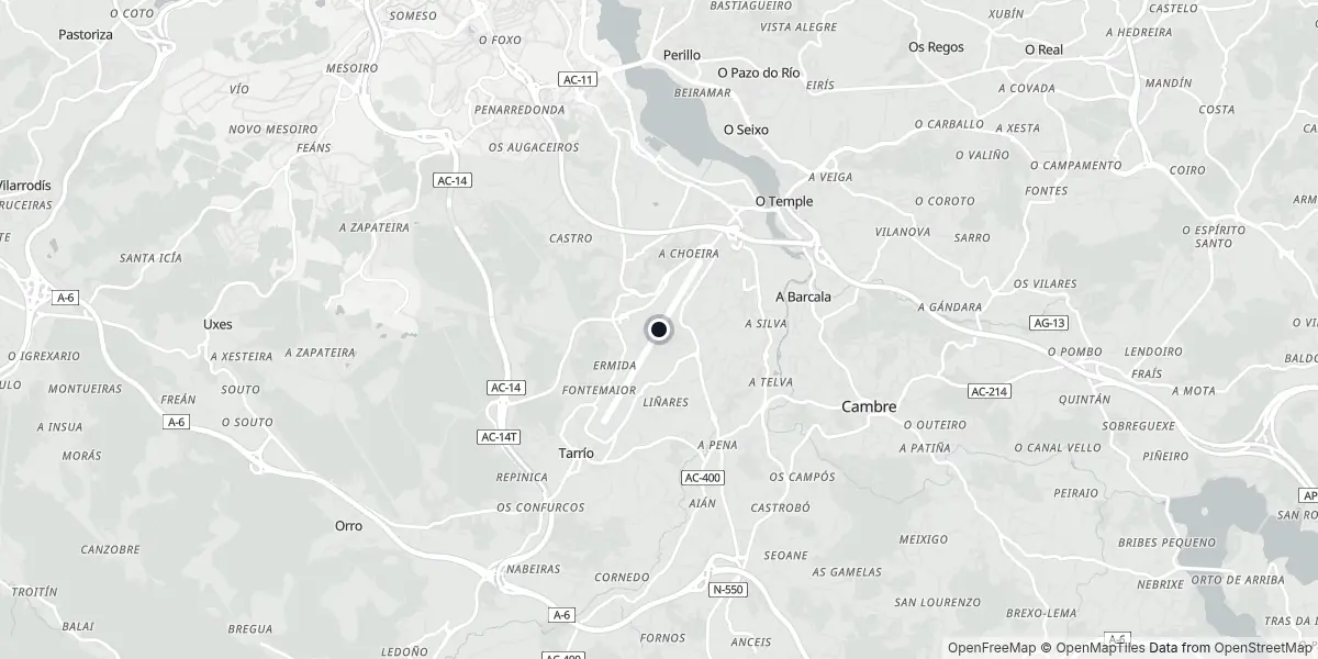Mappa dell'Aeroporto di La Coruña
