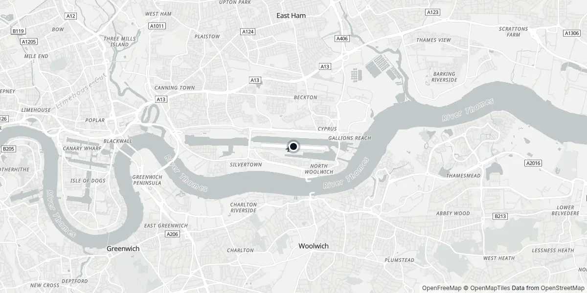 Mapa do Aeroporto de Londres - City