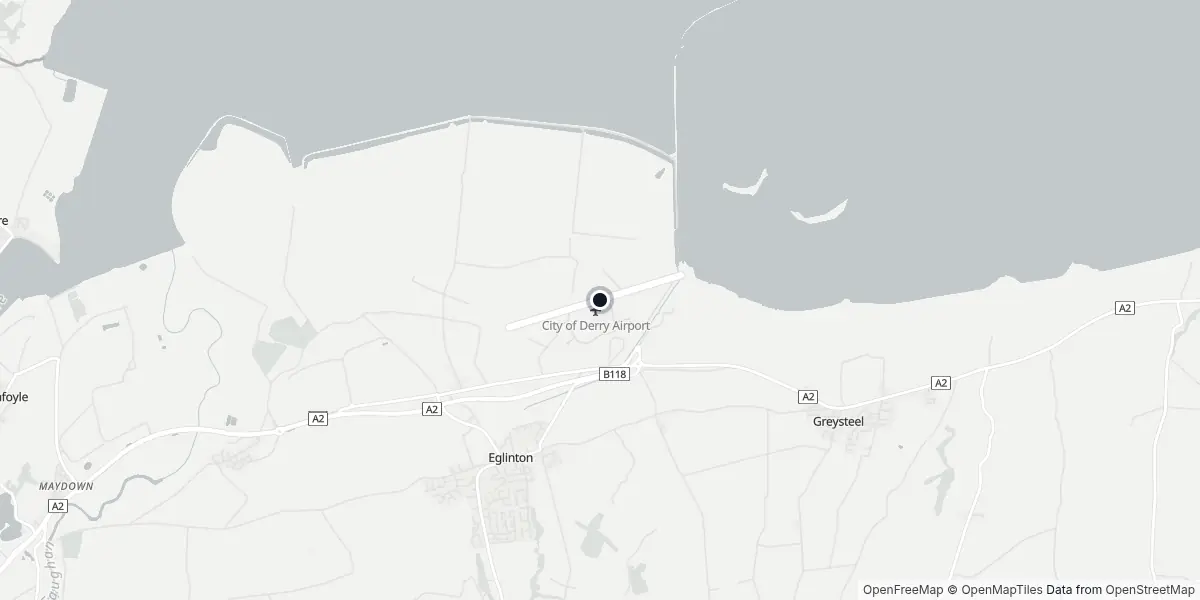 Mappa dell'Aeroporto di Derry