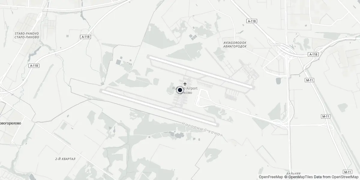 Mappa dell'Aeroporto di San Pietroburgo - Pulkovo