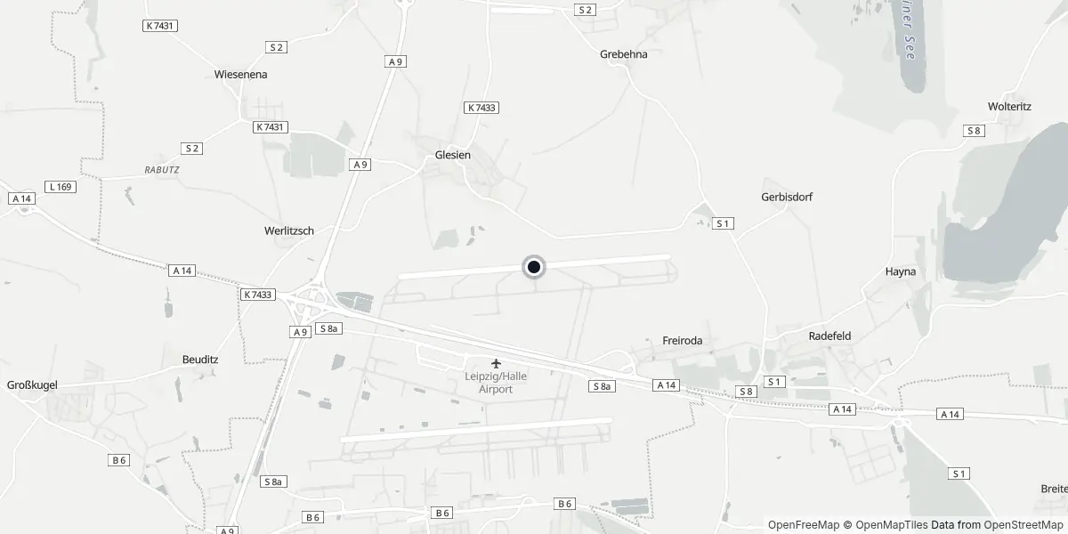 Mappa dell'Aeroporto di Lipsia - Halle
