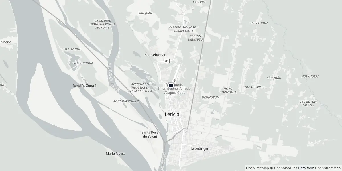 Mapa do Aeroporto de Leticia - Alfredo Vásquez Cobo