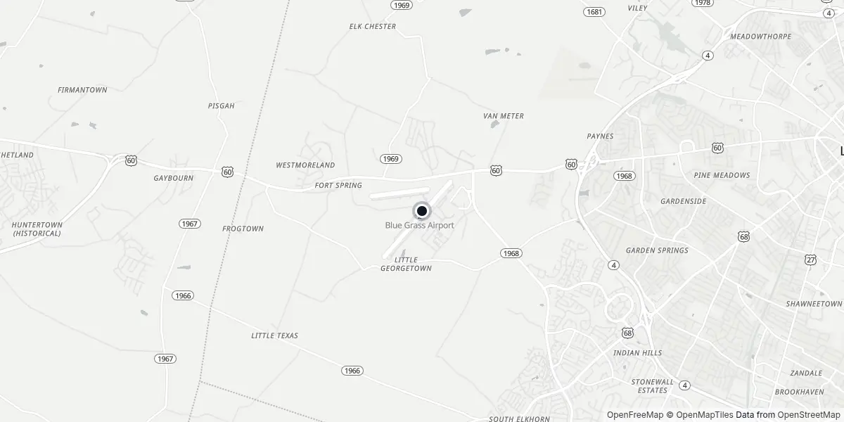 Mappa dell'Aeroporto di Lexington - Blue Grass