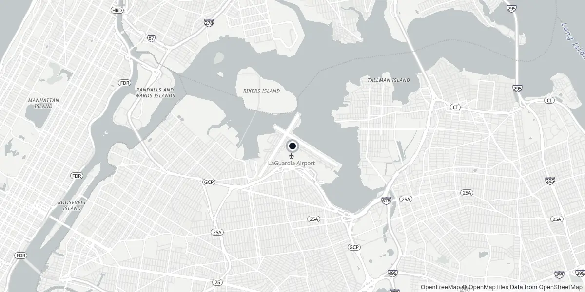 Mapa do Aeroporto de New York - La Guardia