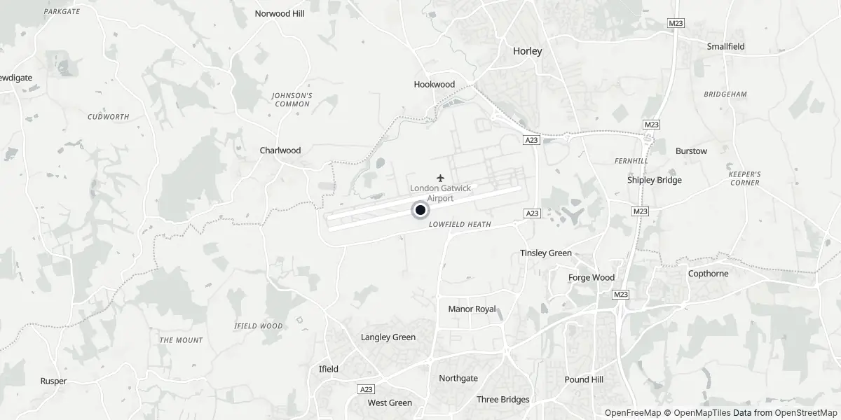 Mapa do Aeroporto de Londres - Gatwick