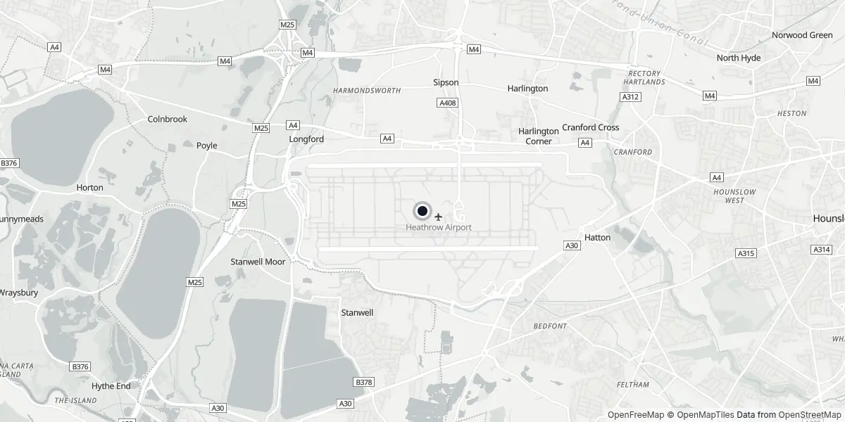 Mappa dell'Aeroporto di Londra - Heathrow