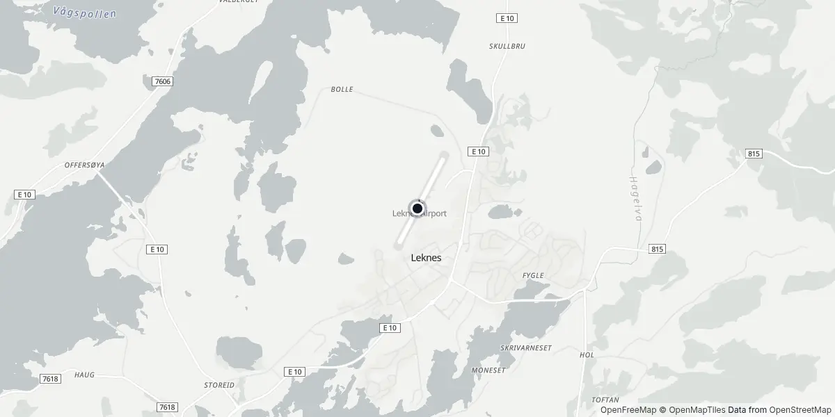Mappa dell'Aeroporto di Leknes
